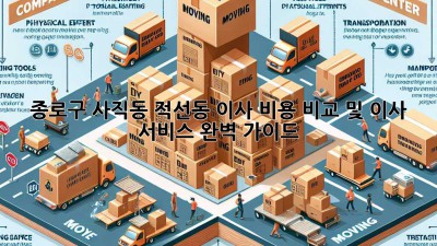 종로구 사직동, 적선동 이사 비용 비교 및 이사 서비스 완벽 가이드